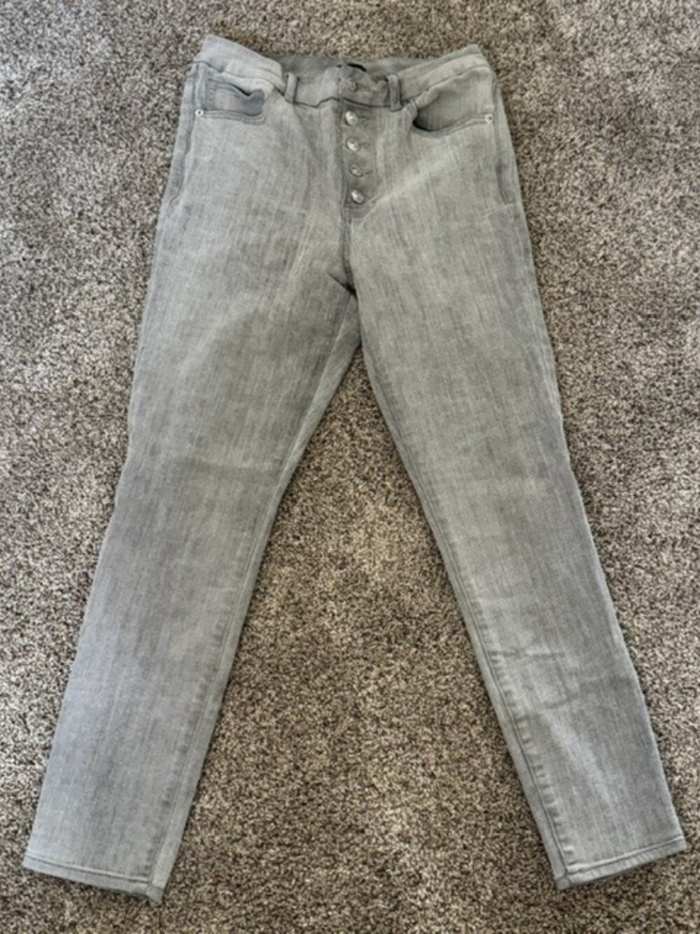 Express Skinny High Rise Ultra Hyper Stretch Denim | Gray Denim Wash